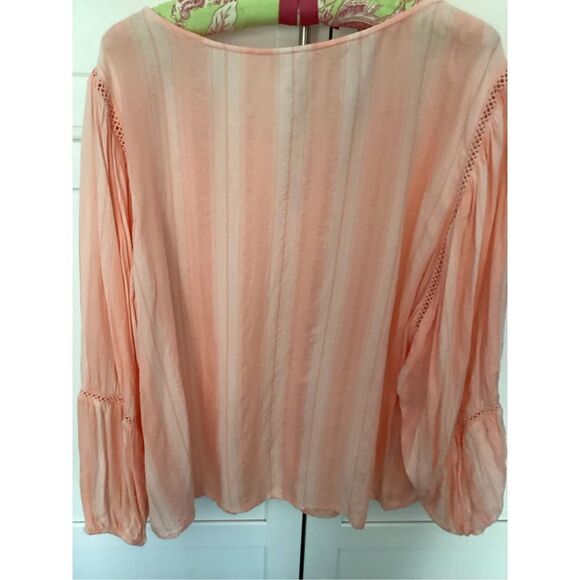 Ariat Womens Sz XL Society Top Peasant Boho Tassel Scoop Neck Tunic - Picture 5 of 8